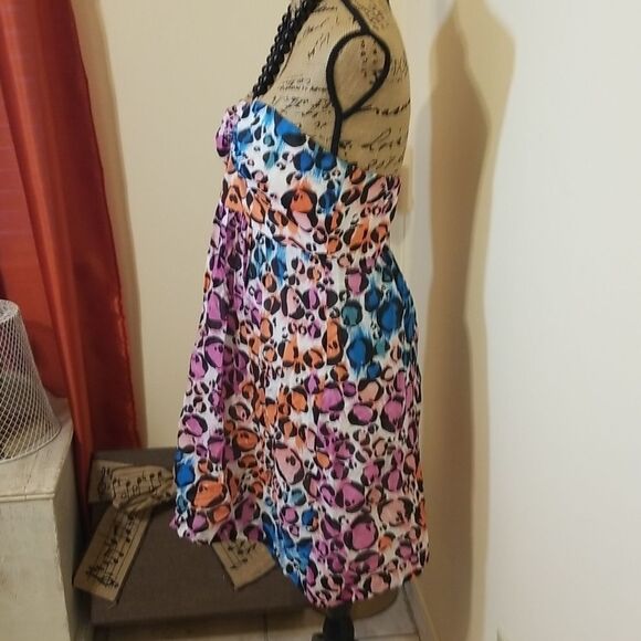 Trina Turk silk blend animal print halter style dress size 10 - Picture 3 of 9
